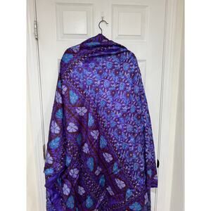 Gorgeous Vintage Purple Silk Sari Saree Silk 70s 1970s Sewing India